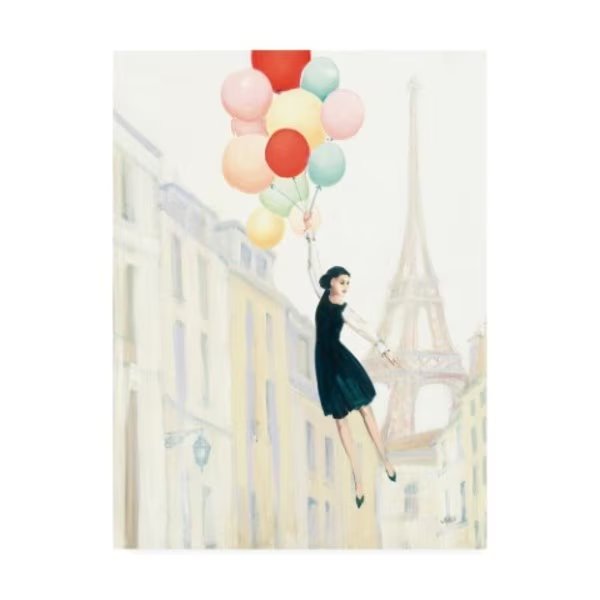 Julia Purinton 'Aloft In Paris II' Canvas Art, 14x19, Trademark Fine Art, Mfr#: WAP11821-C1419GG